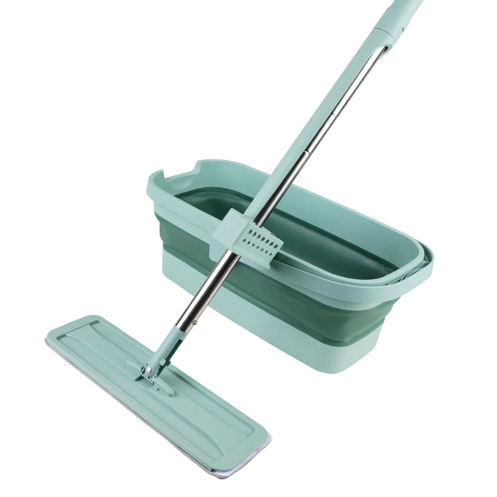 China Manufacturer Wholesale Custom Hand-Free Squeeze Microfiber Flat Mop For Household Cleaning