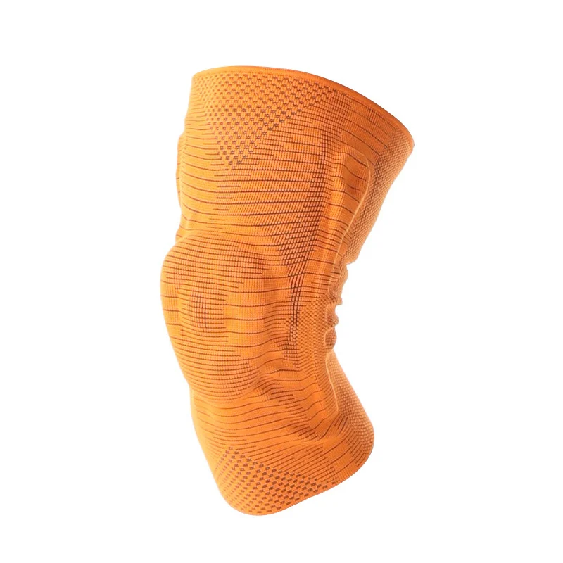 China Manufacturer Wholesale Nylon Knit Spring Silicone Sports Knee Sleeve OEM Custom Support Brace