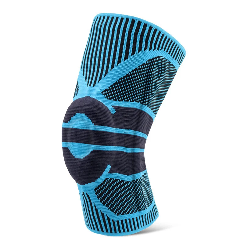 China Factory Wholesale Nylon Knit Spring Support Silicone Sports Knee Sleeve OEM Custom Brace