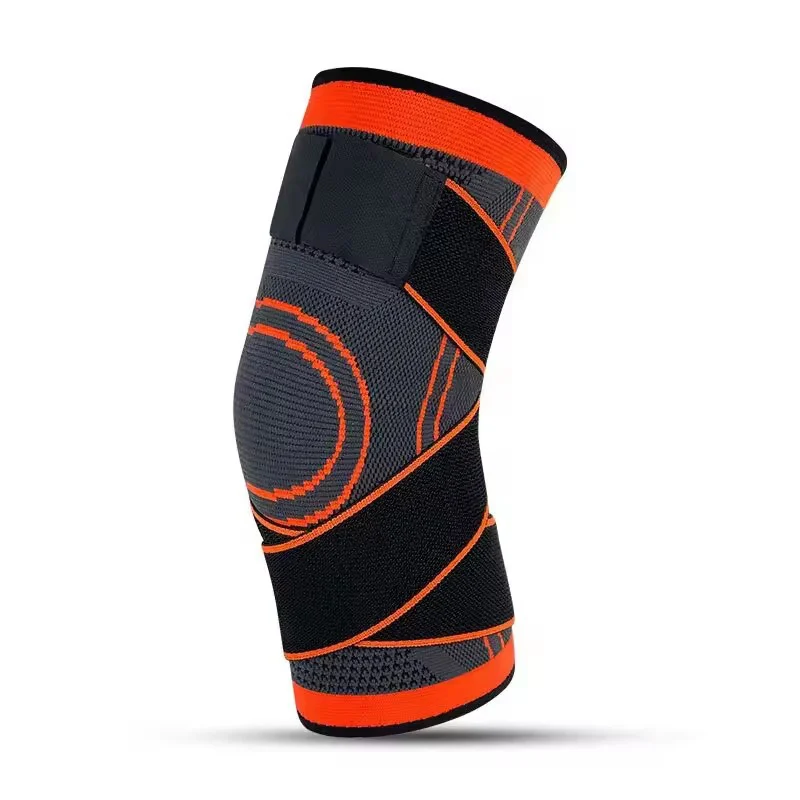 China Wholesale Adjustable Strap Nylon Knit Sports Knee Support Sleeve Manufacturer OEM Custom