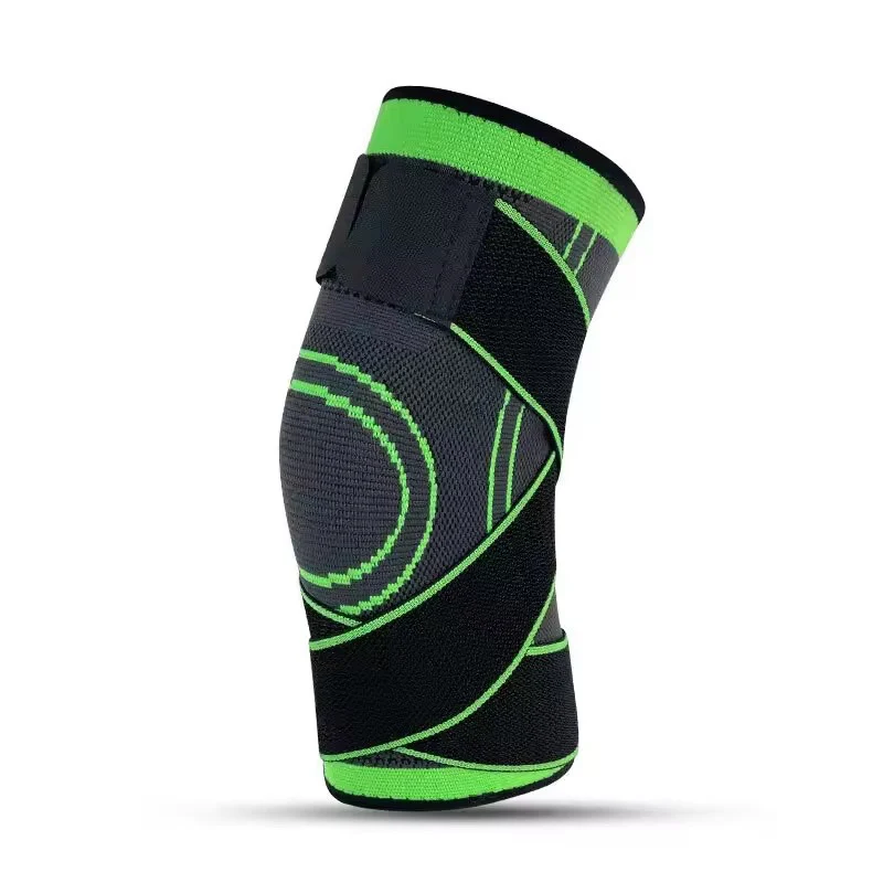 China Wholesale Adjustable Strap Nylon Knit Sports Knee Support Sleeve Manufacturer OEM Custom