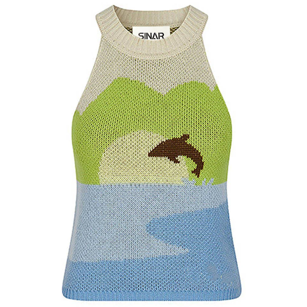 China Manufacturer Supplies Custom Design OEM Wholesale Women Knitted Sweater Vest For Global B2B Buyers