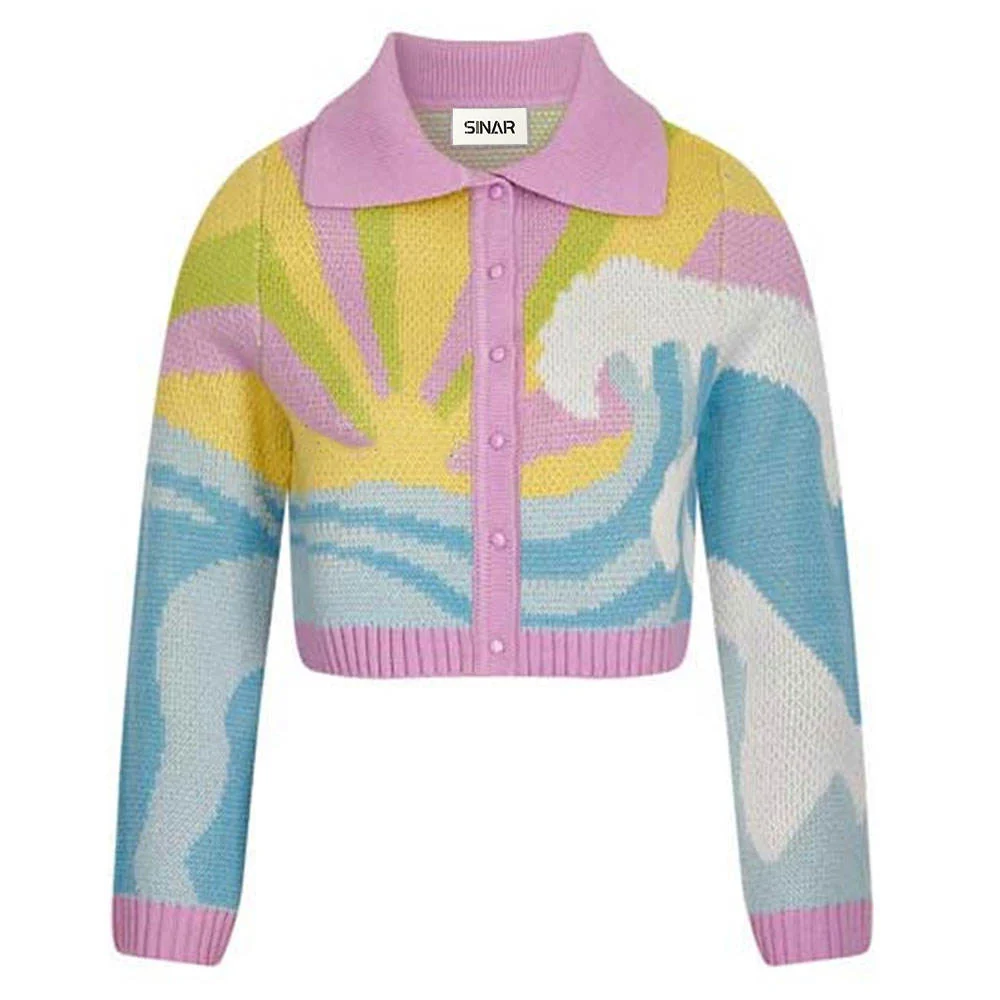 China Manufacturer Offers Custom Logo OEM Wholesale Women Jacquard Design Knitted Sweater For Global B2B Buyers