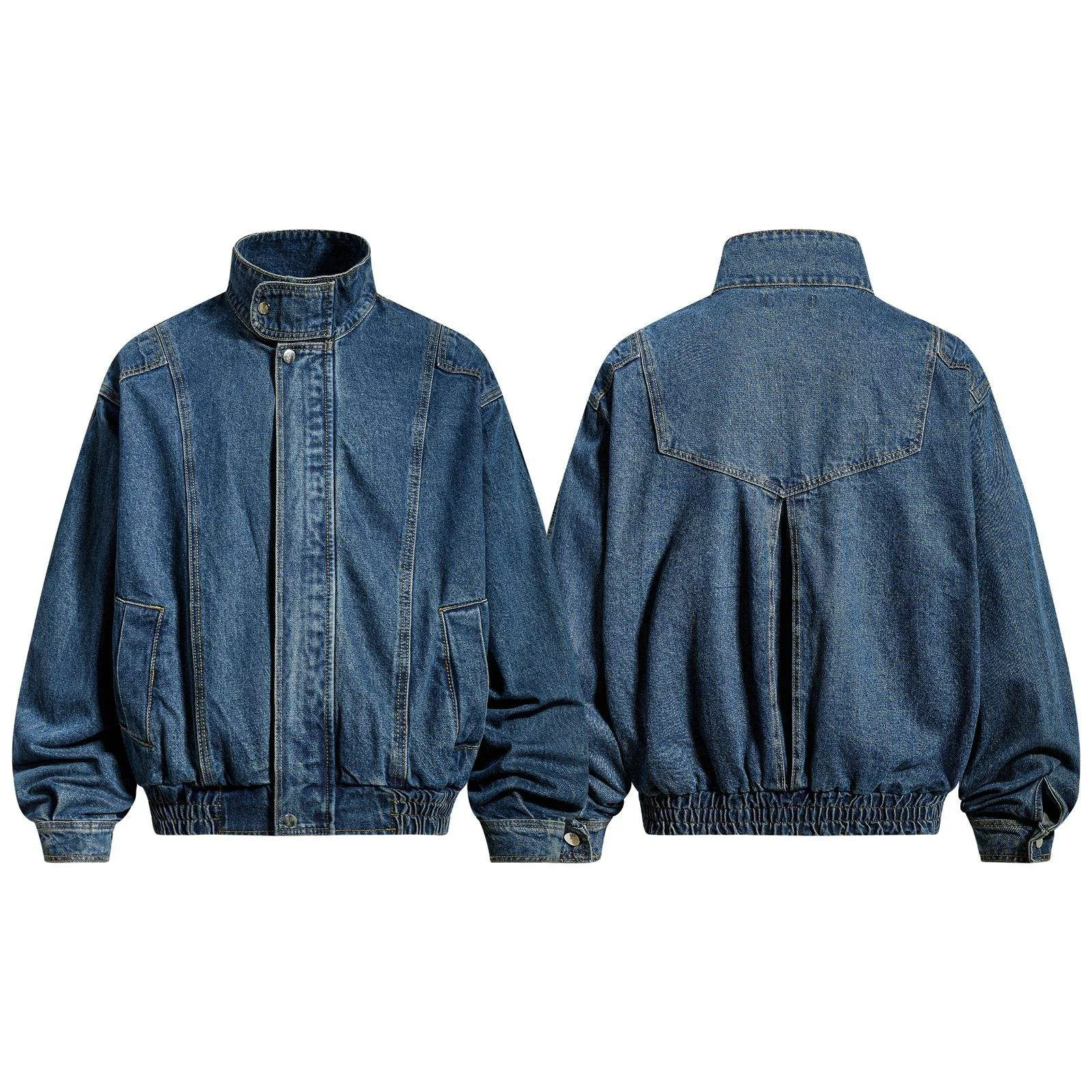China Manufacturer Supplies Simple Spring Vintage Washed Denim Jacket Wholesale OEM Custom