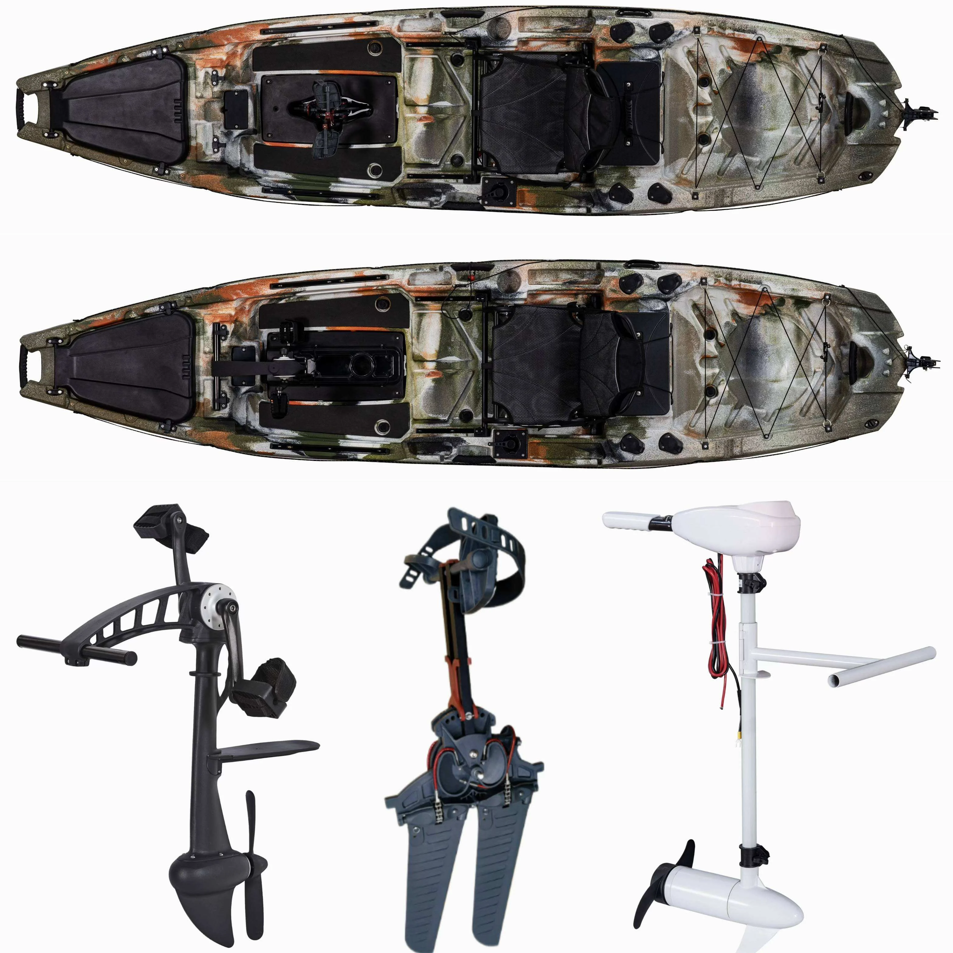 Multi-Functional Two-Person Solid HDPE Tandem Kayak China Manufacturer Wholesale OEM Exporter