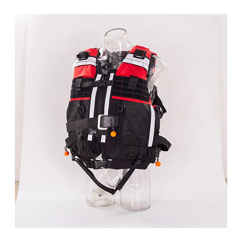 Red & Black 150N Large Buoyancy Automatic Inflatable Life Jacket CE Certified Fishing Marine PFD OEM Wholesale Exporter