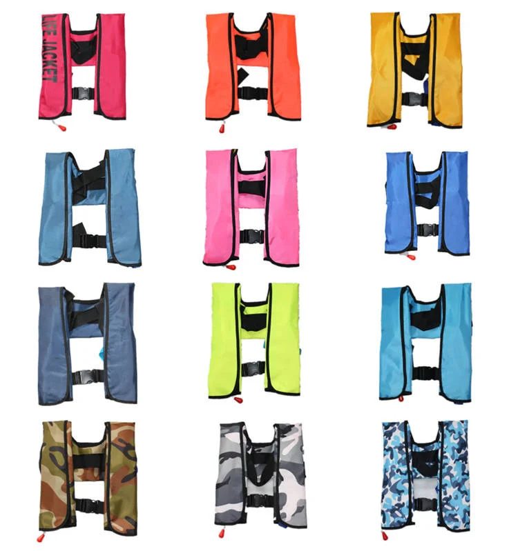 Wholesale Adjustable Manual Inflation Adult Life Vest 150N CE Certified Fishing Kayak PFD OEM Exporter