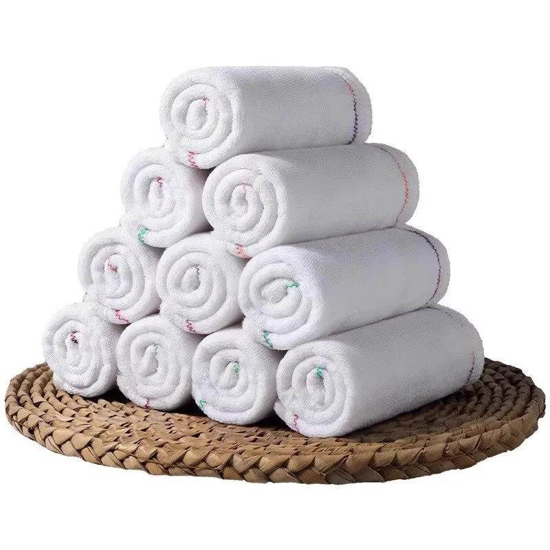 8/12-Layer Rainbow Edge Pure Cotton Gauze Dish Cloth Oil Resistant Kitchen Cleaning Towel