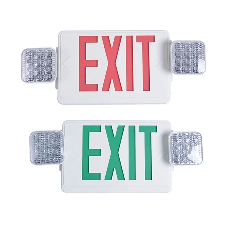 Factory Direct LED Exit Sign Combo Emergency Light Battery Backup Wholesale OEM
