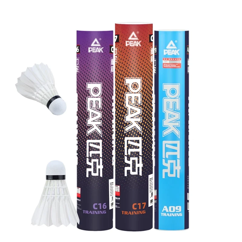Wholesale Authentic PEAK Goose Feather Badminton Shuttlecock Dual Composite Cork Head