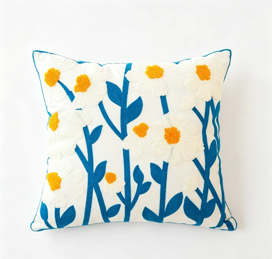 High Quality Embroidered Throw Pillow China Wholesale Supplier