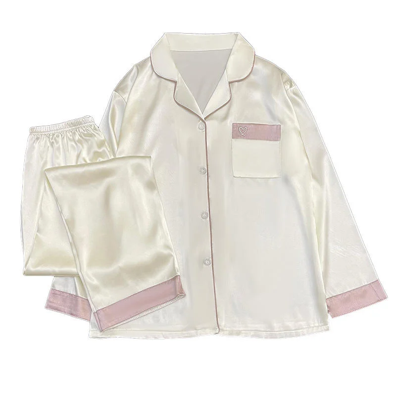 China Factory Wholesale OEM Custom Fashion Simple Spring Autumn Pajamas Suit Supplier