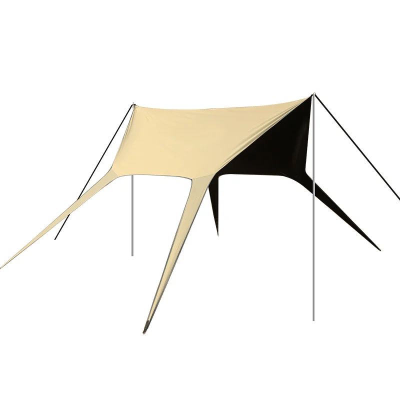 Y-shaped Black Coating Butterfly Camping Tarp, Quick Setup Oxford Sun Shelter Wholesale