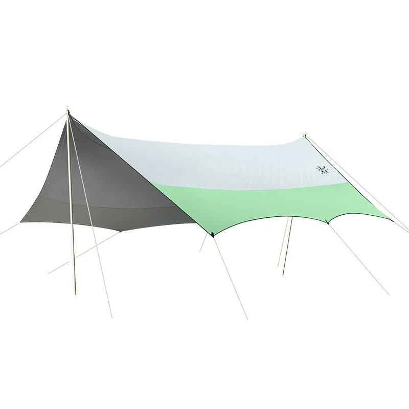 High Waterproof Octagon Awning, Multi Sizes Black Coated Oxford Camping Canopy Bulk Supply
