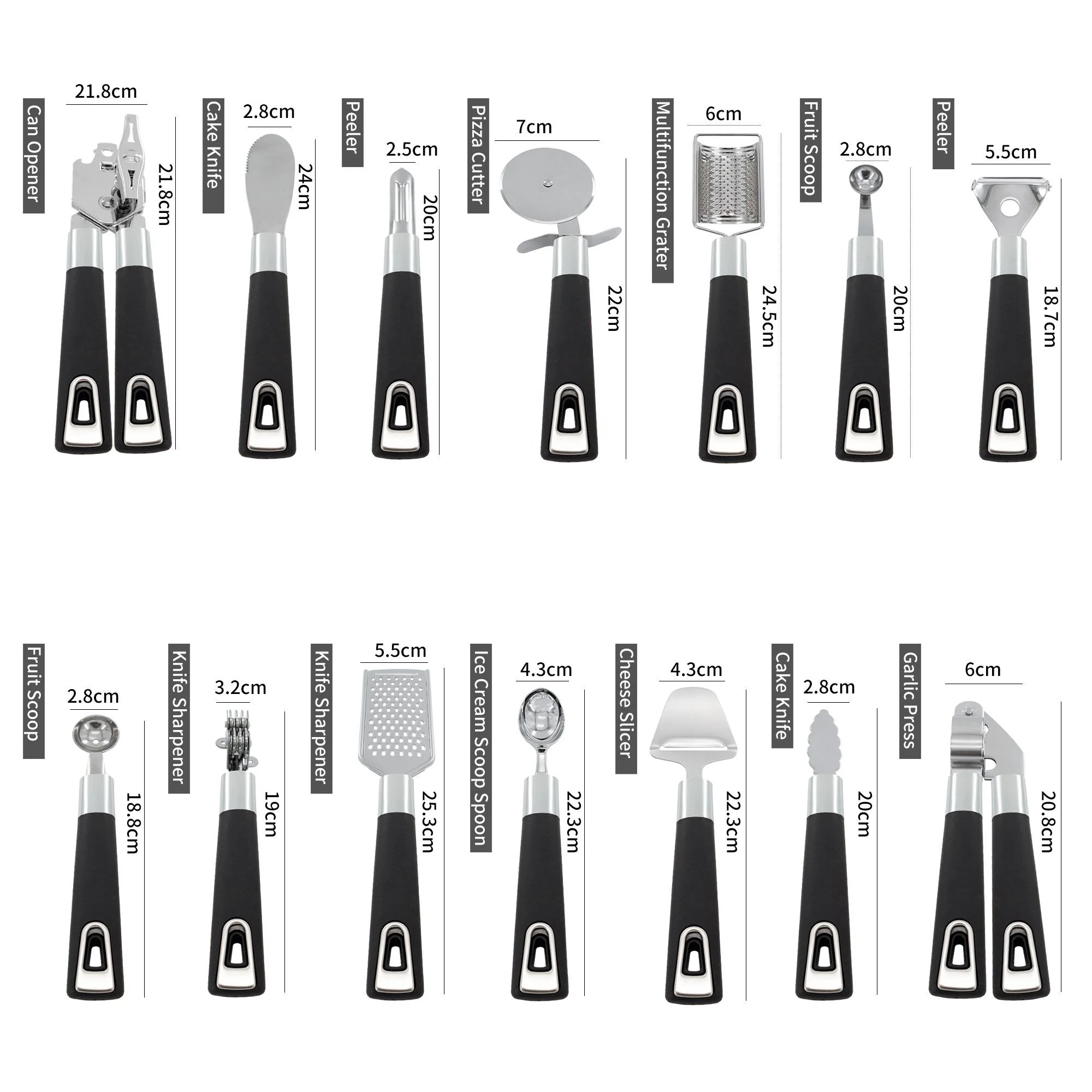 Wholesale 14Pcs Stainless Steel Kitchen Gadget Set