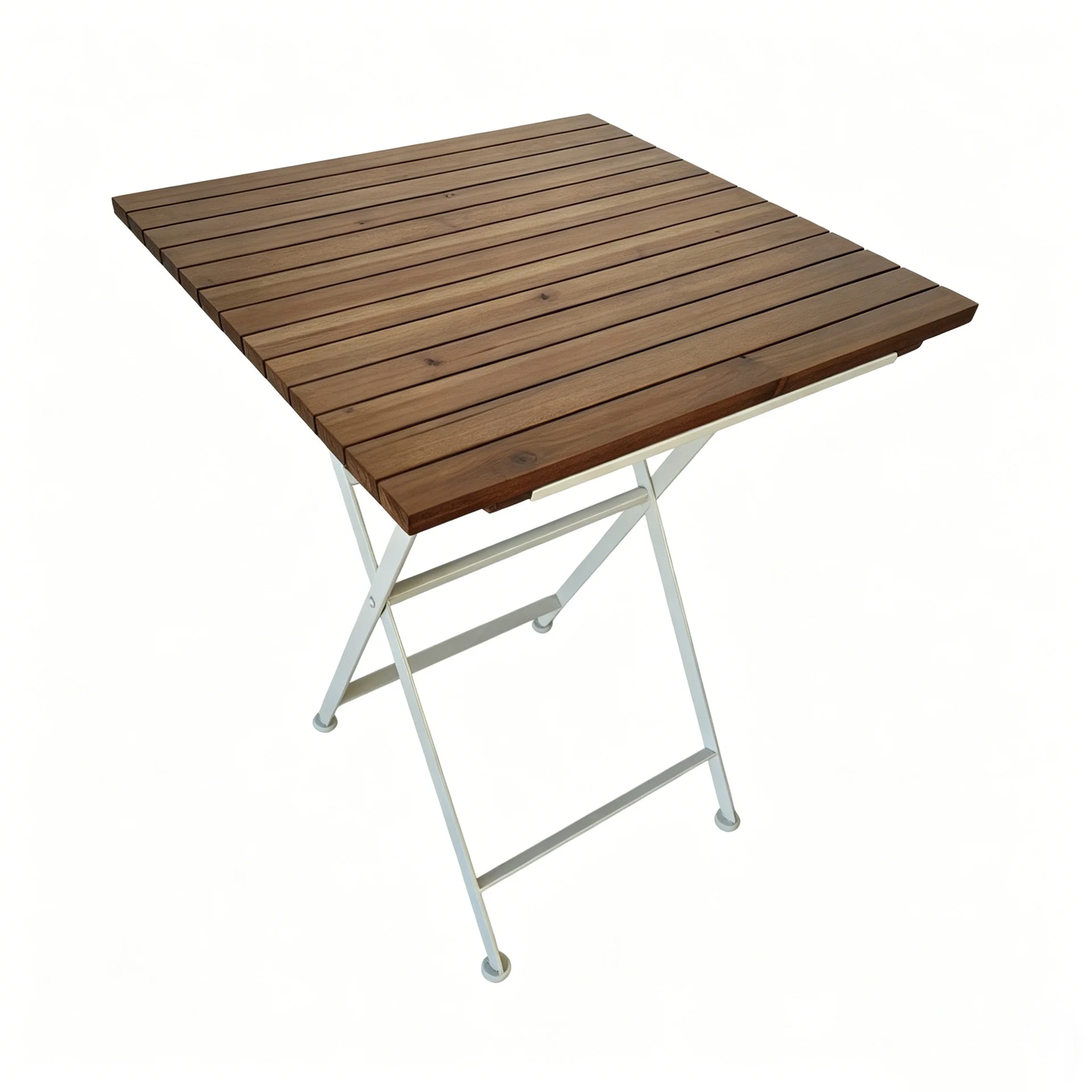 China Factory Custom Drawing Foldable Solid Wood Outdoor Square Table In Camel Color For Global Distributors