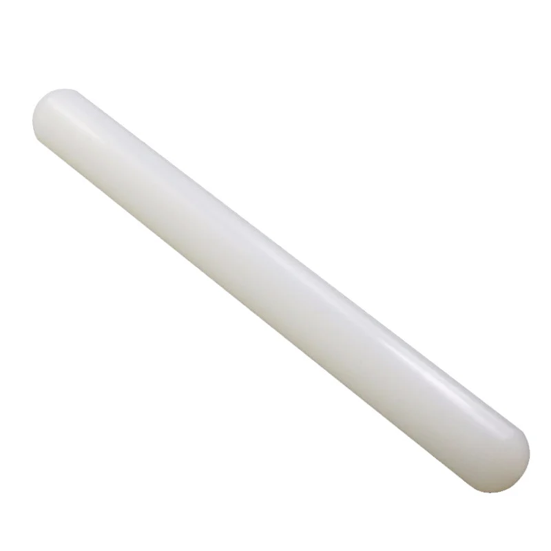OEM White Solid PP Dough Press Stick, DIY Cake Baking Plastic Rolling Pin Bulk
