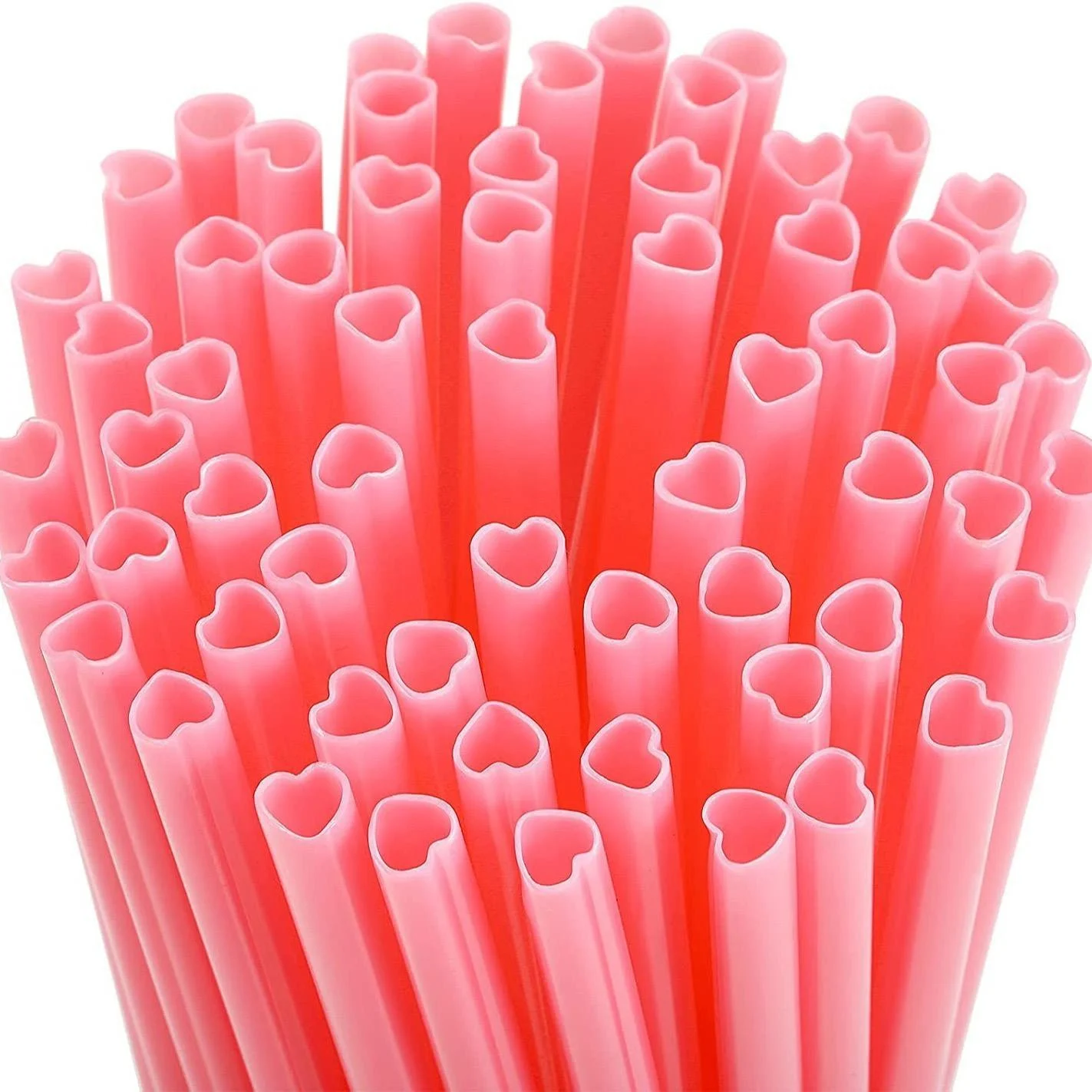 Heart Shape Plastic Straw Supplier China Wholesale