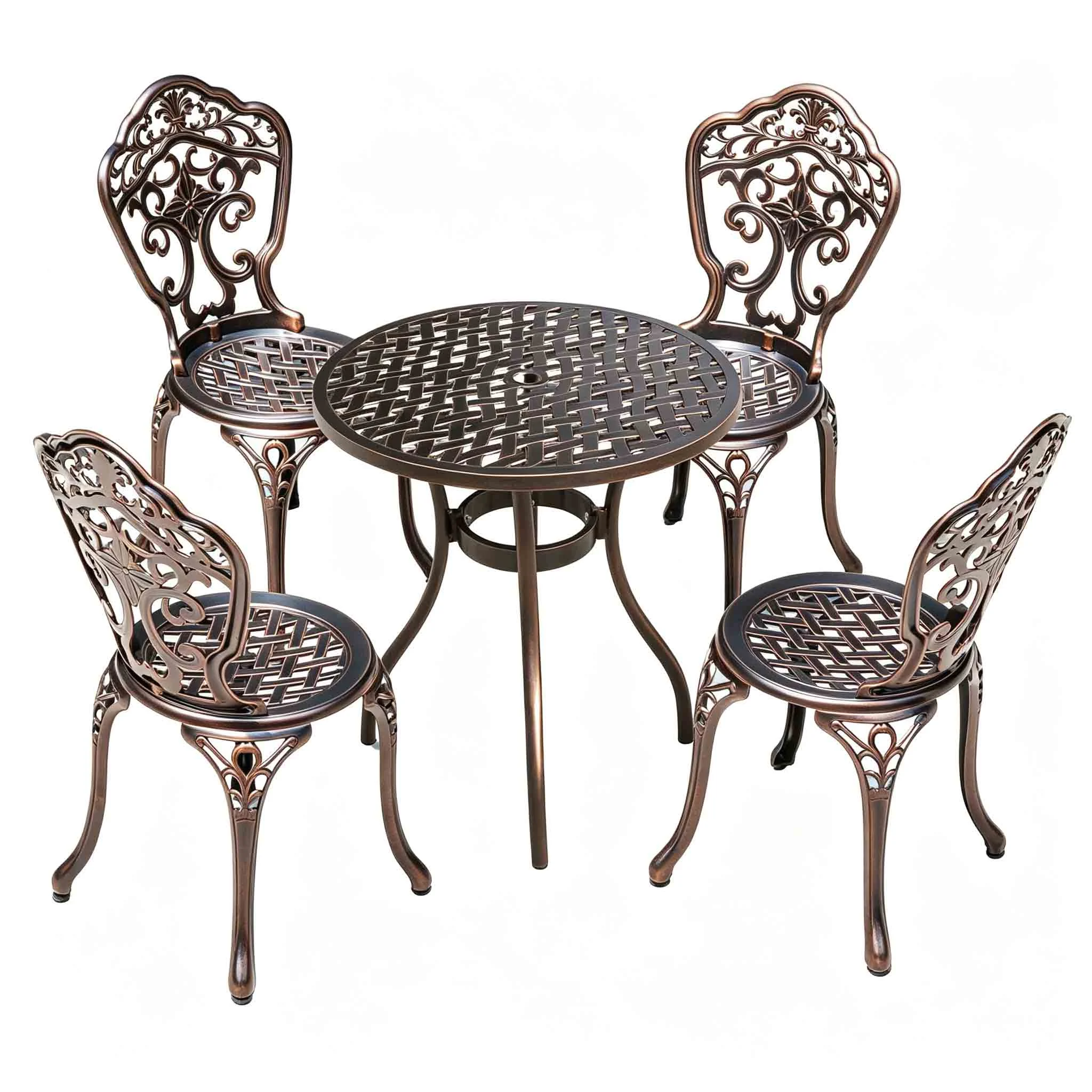 Die-cast Aluminum Outdoor Dining Set Supplier China Knock Down Patio Furniture Wholesale