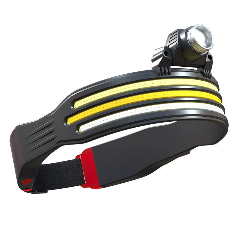 Factory Supply Multi-COB Headlamp White Red Yellow Light for Hiking Emergency