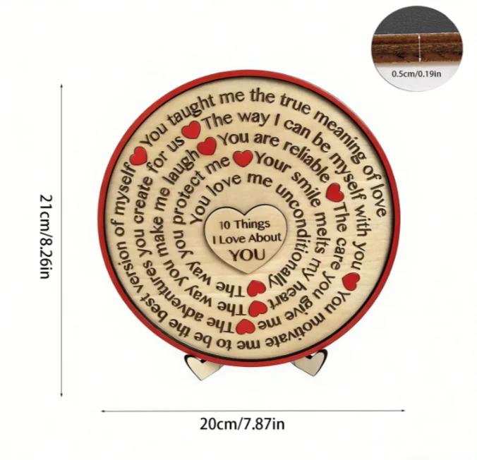 New Cross-border Valentine Wooden Desktop Decor Study Room Wood Craft Ornament-China Wholesale Manufacturer