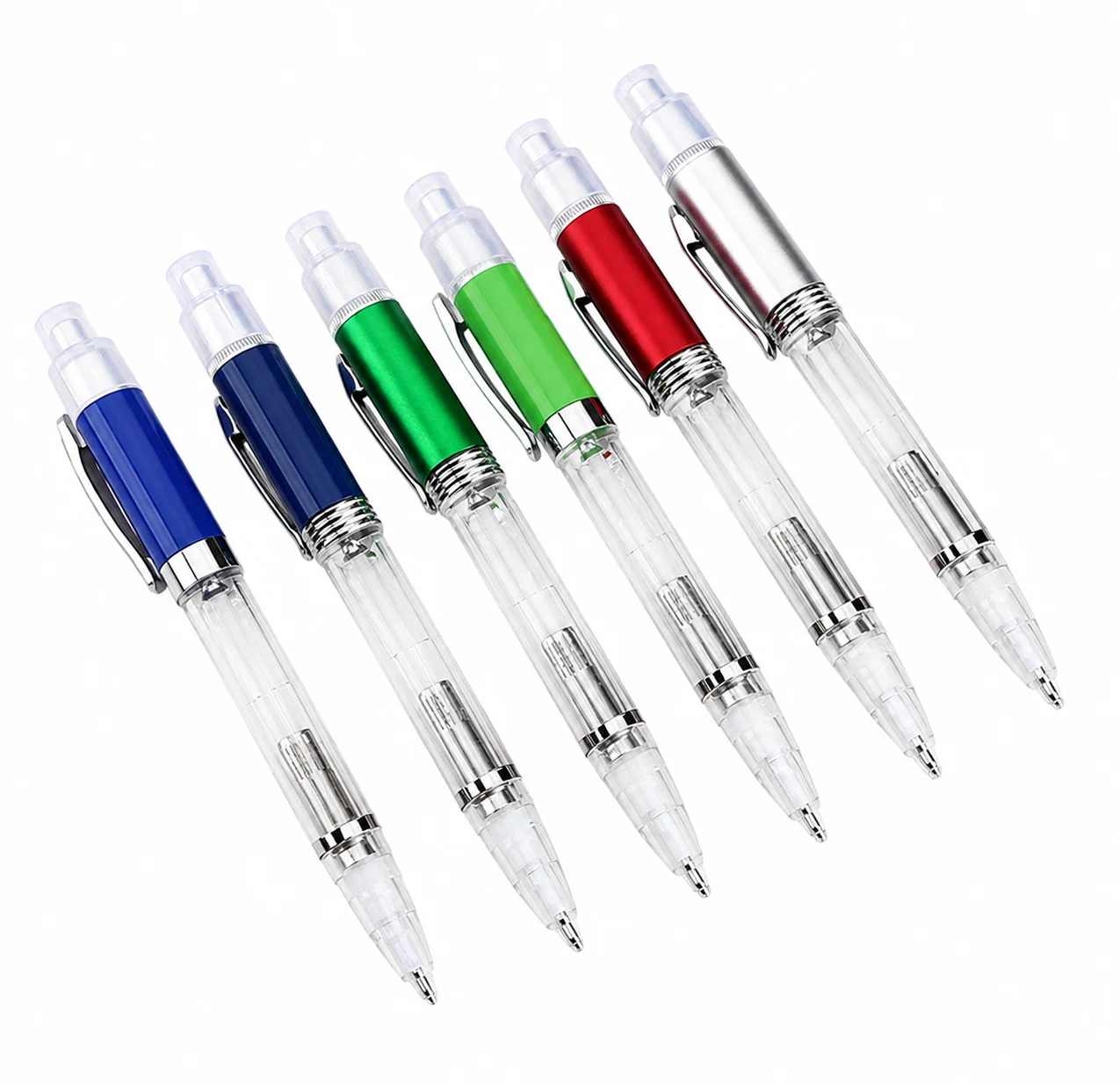 LED Light Up Transparent Ballpoint Pen