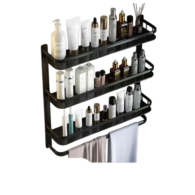 China Wholesale Custom Space Aluminum Bathroom Shelf