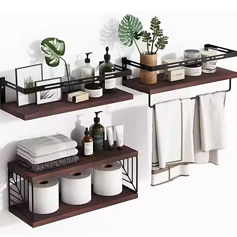 China Wholesale Custom 3+1 Layer Wooden Floating Rack