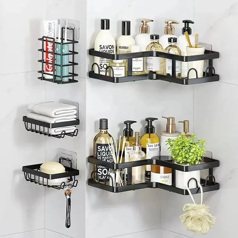 China Factory Custom Steel Bathroom Corner Storage Shelf