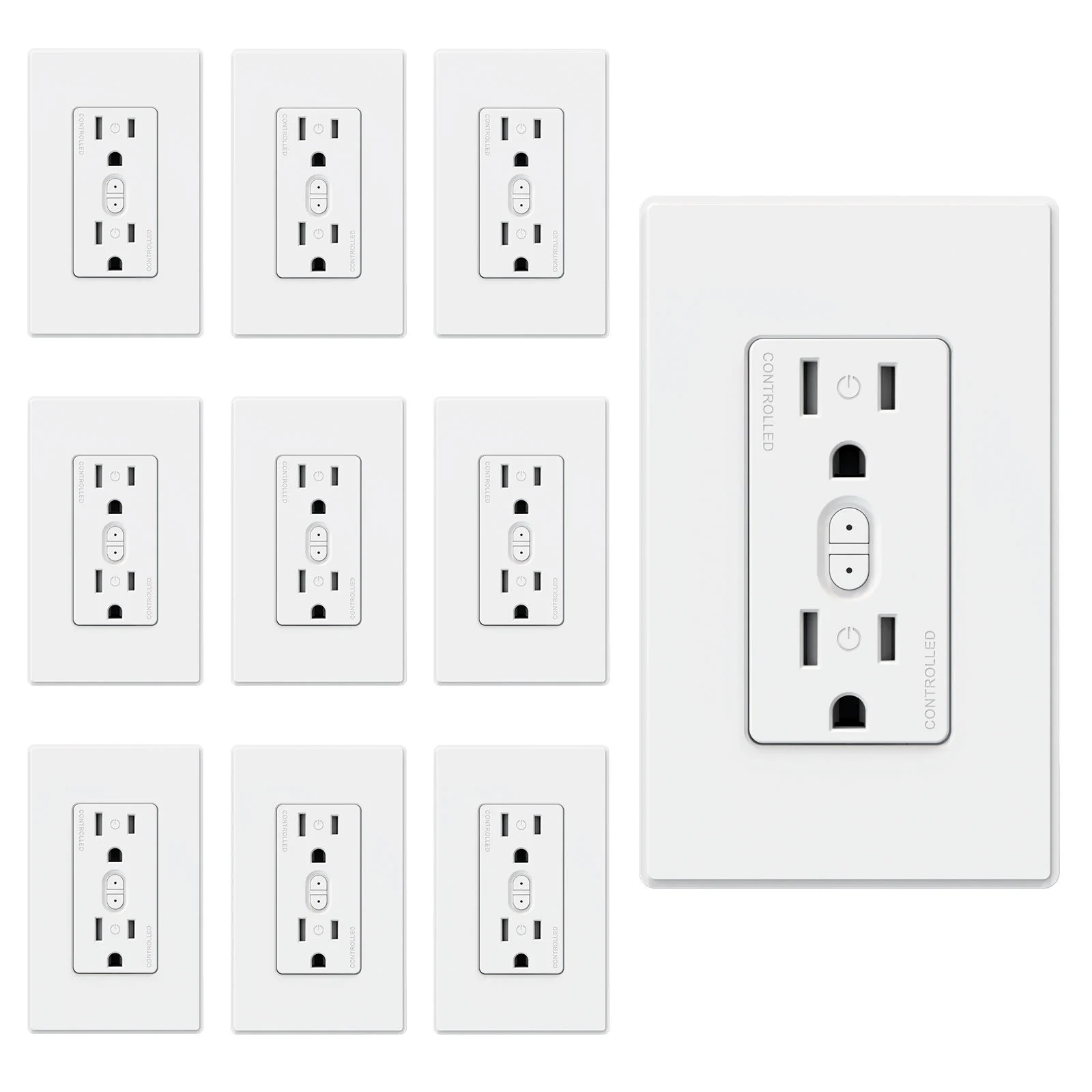 China Manufacturer Wholesale OEM US Standard 15A Tuya Smart In-Wall Outlet Exporter