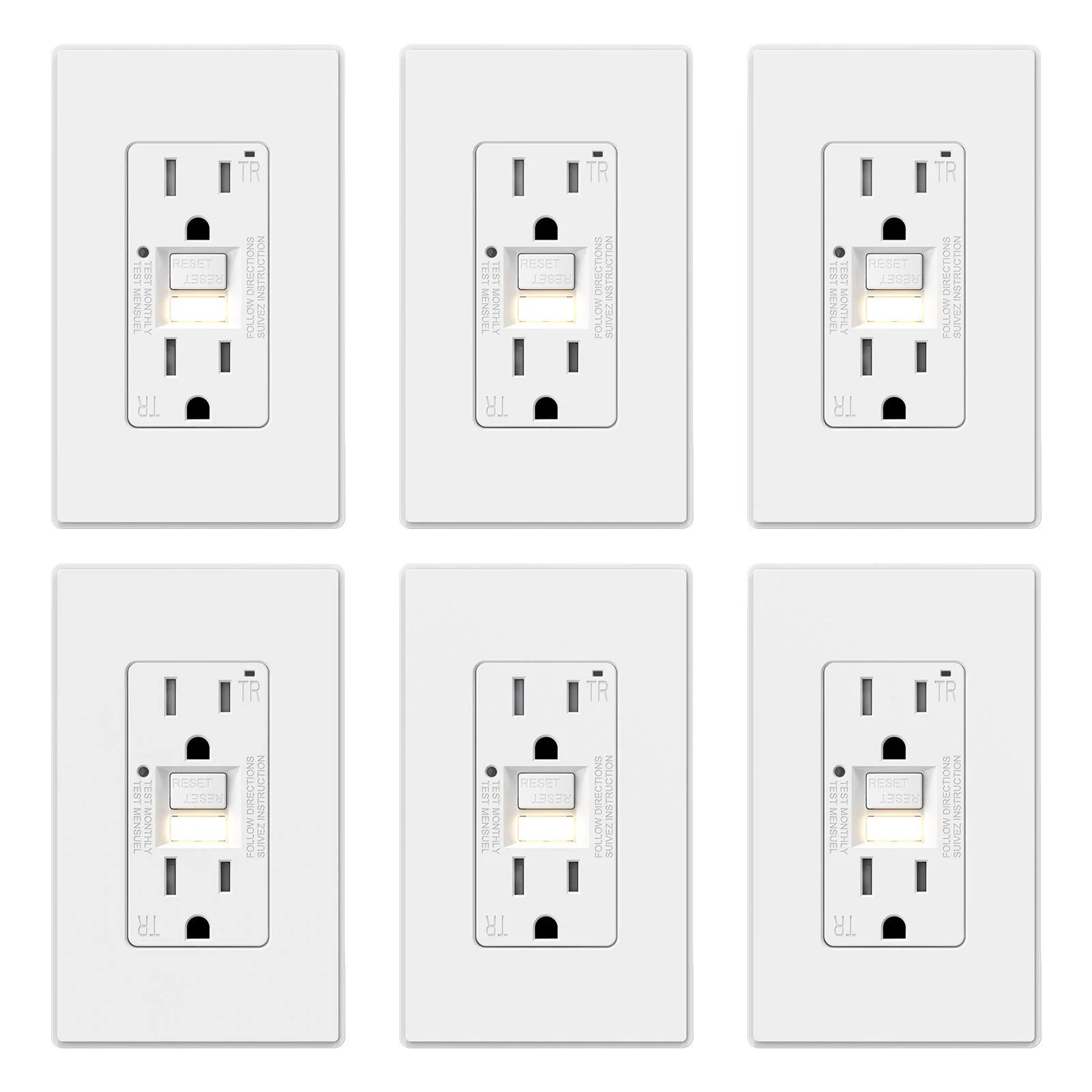 China Manufacturer Wholesale OEM 15A 125V Tamper Resistant GFCI Wall Outlet Exporter