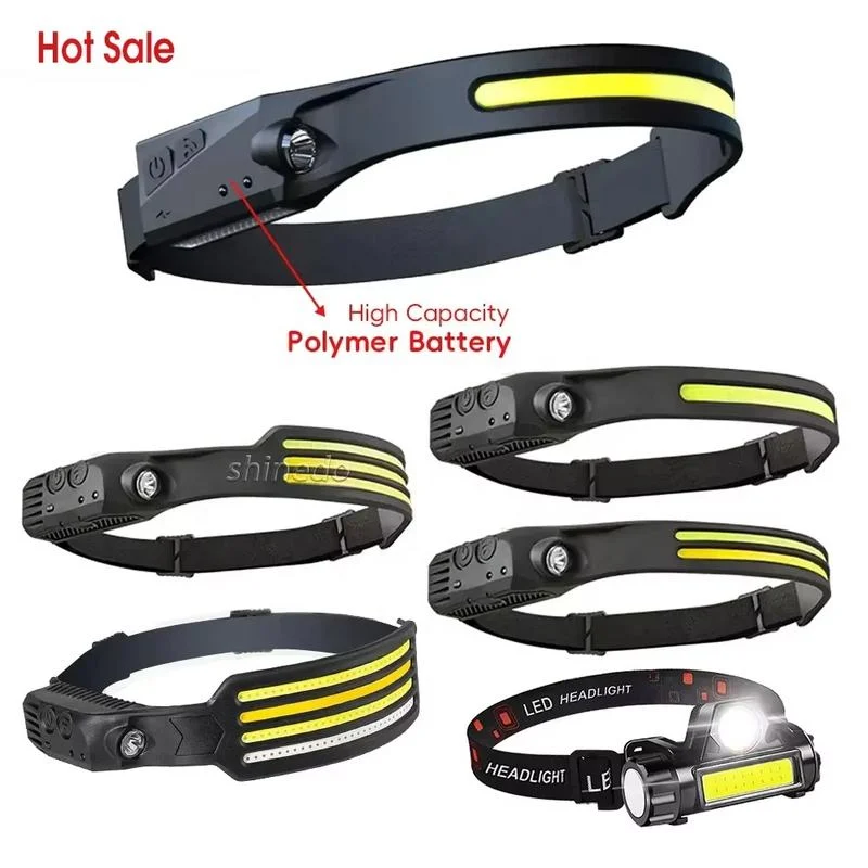 China Manufacturer Supplies USB Rechargeable Portable COB LED Headlamp OEM Custom Wholesale Exporter