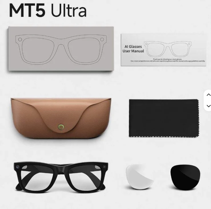 China Manufacturer Wholesale 8MP AI Smart Glasses for Men Ladies Support OEM Custom Export