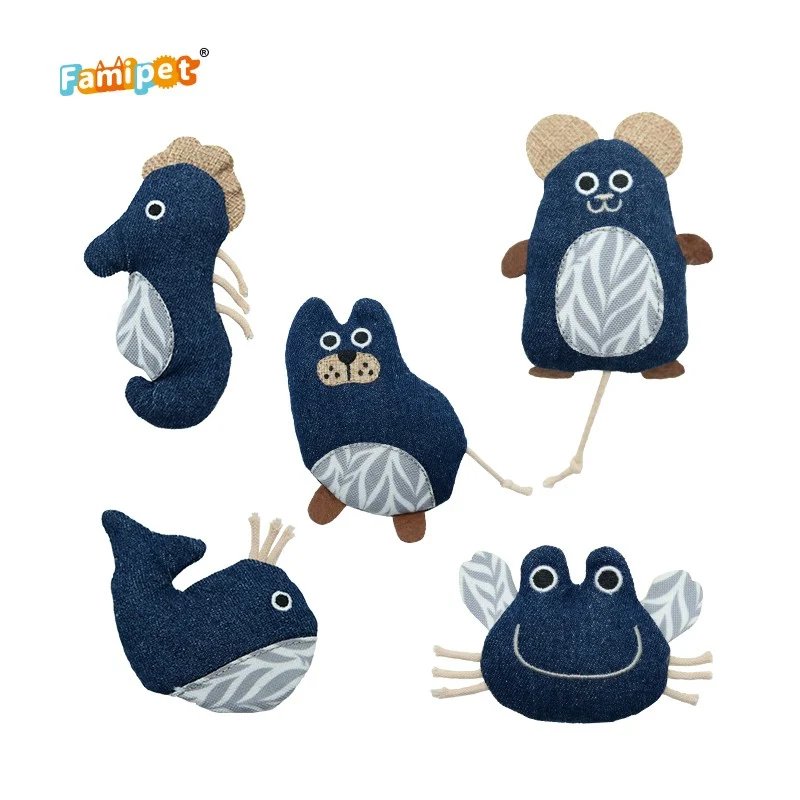 China Manufacturer Wholesale Custom Denim Catnip Cat Toys