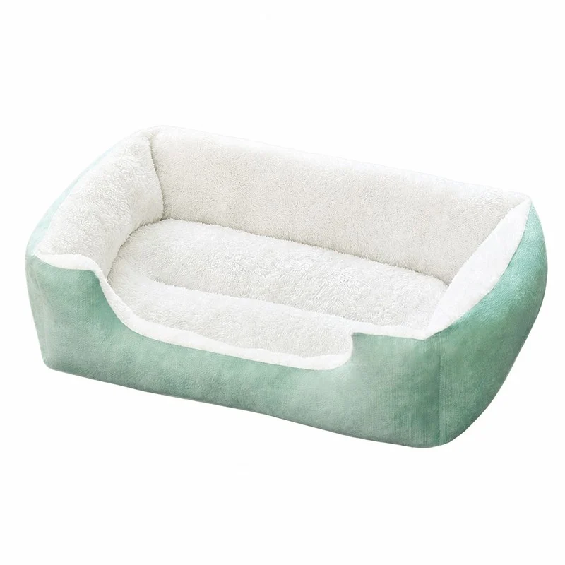 China Wholesale Flannel Washable Square Pet Bed Supplier