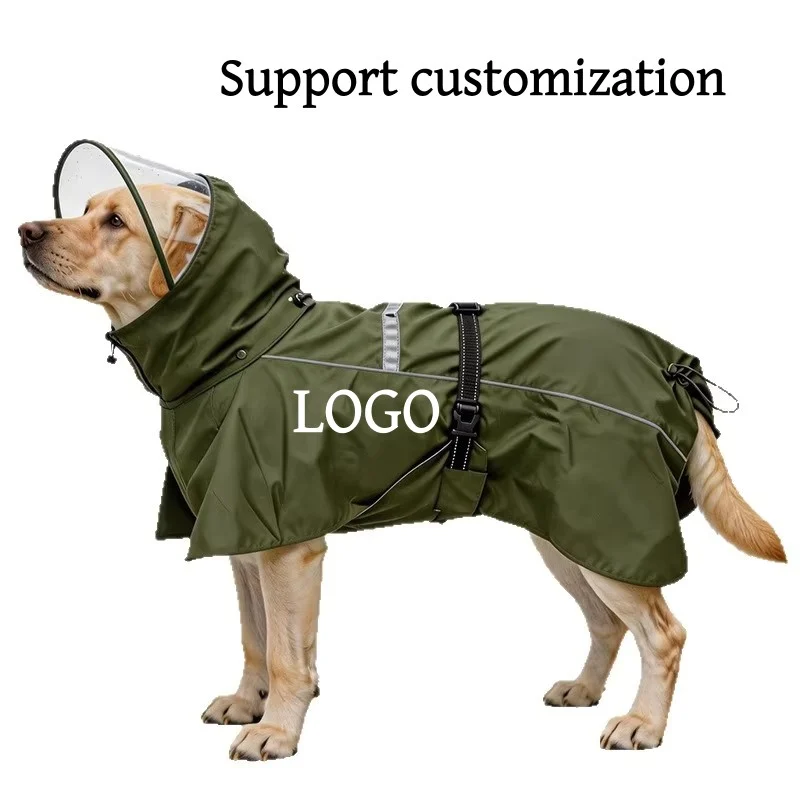 Wholesale OEM China Waterproof Polyester Dog Raincoat
