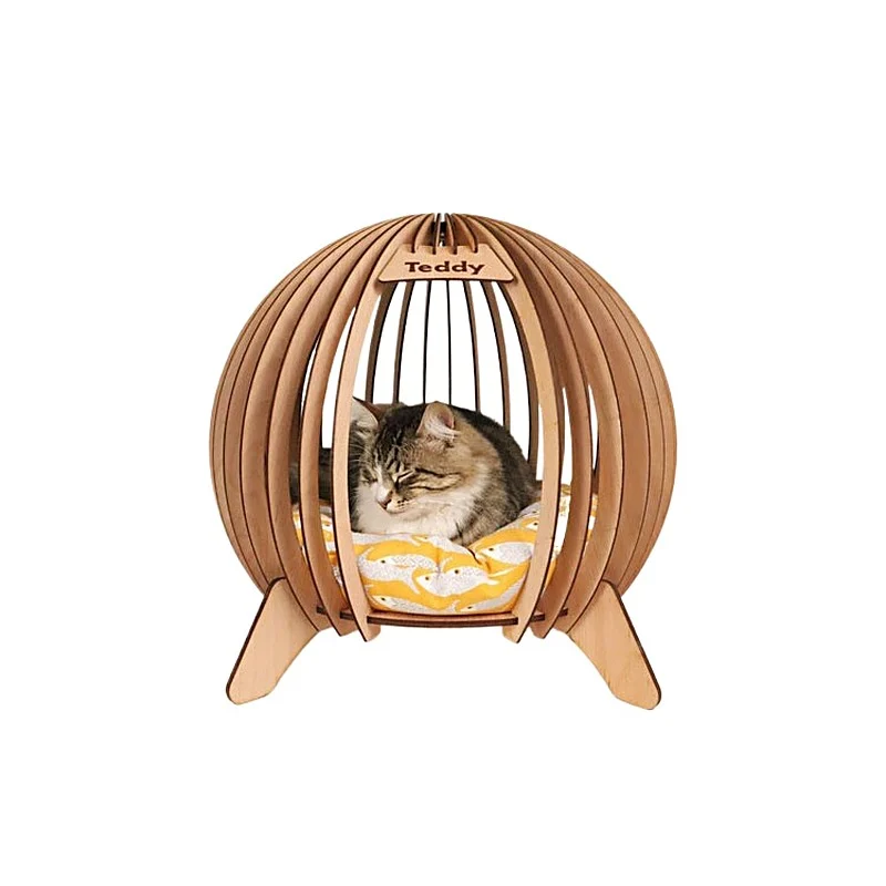 China Manufacturer Wholesale Custom Bamboo Indoor Pet House