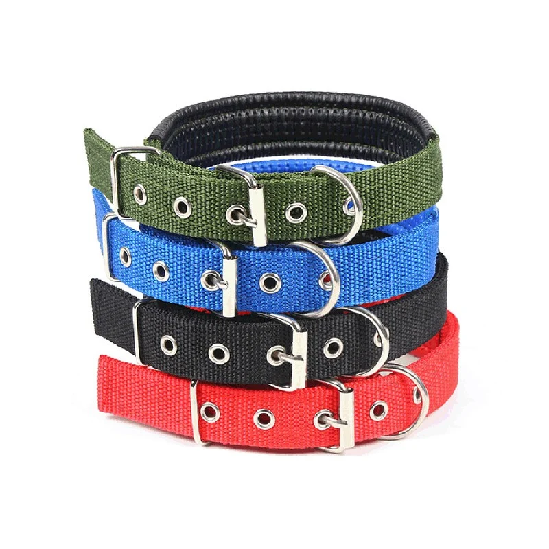 China Wholesale Custom Nylon Padded Adjustable Dog Collar