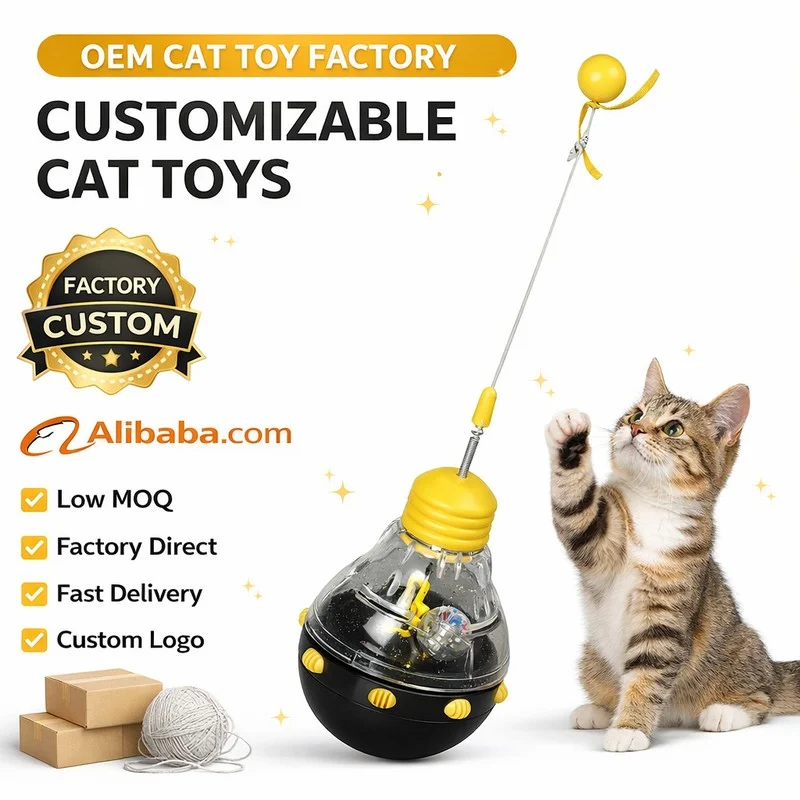 China Factory Wholesale Plastic Interactive Cat Toy Custom