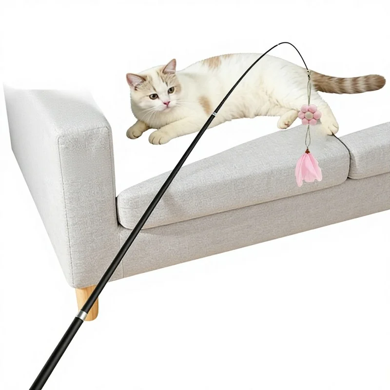 China Wholesale Retractable Plastic Cat Toy Supplier
