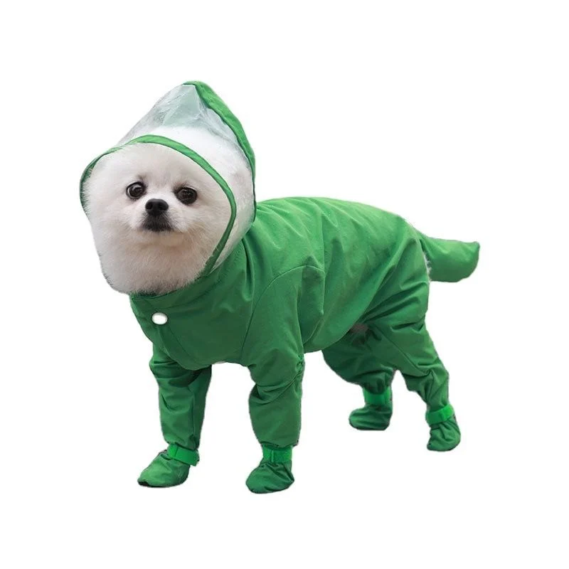 China Wholesale Custom Waterproof Full Coverage Dog Raincoat