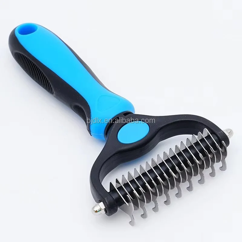 China Wholesale Sustainable TPR Stainless Steel Pet Comb