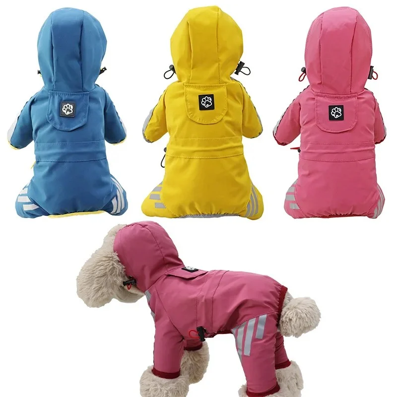 Custom China Waterproof Reflective Dog Raincoat Wholesale