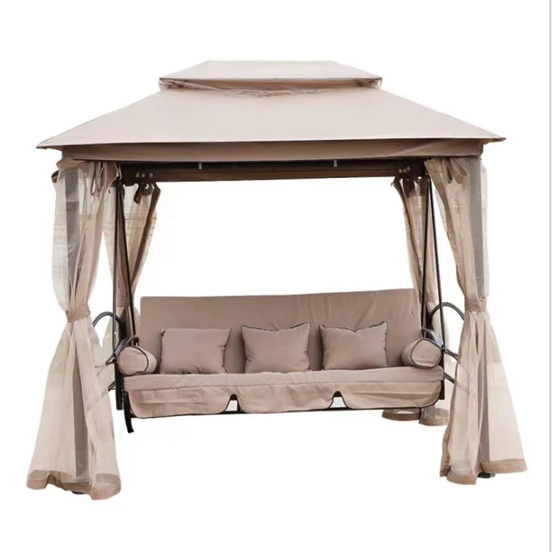 China Factory Hanging Khaki Metal Swing Canopy Wholesale
