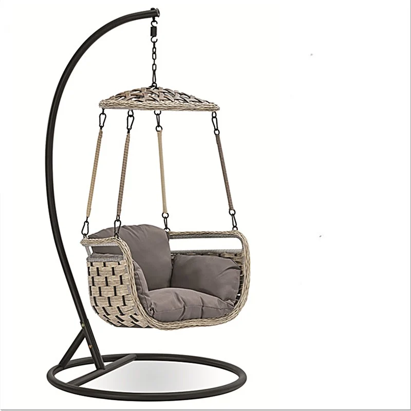 China Wholesale Grey Metal Antique Patio Swing Manufacturer